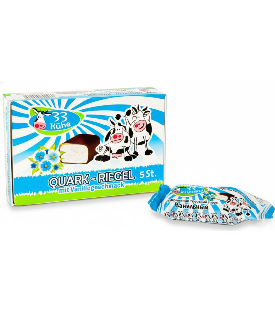 33 KOROVY Curd Cheese bar vanilla in chocolate coating (5pcs pack) - 38g*5 (best before 09.11.26)