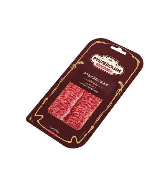 RUBLEVSKY Raw Cooked Sausage "Braunshweigskaya" Sliced - 80g (best before 15.02.26)