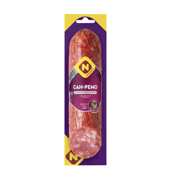 OSTANKINO Dry-Cured San Remo Sausage - 250g (best before 11.10.26)