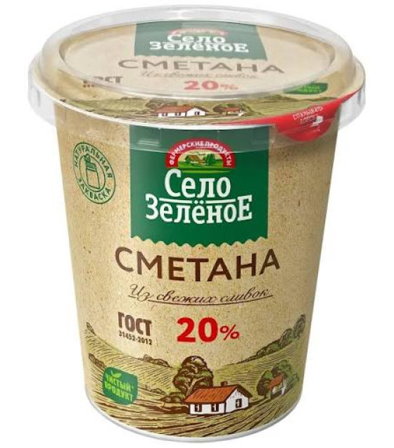 SELO ZELENOYE Traditional Sour Cream 20% - 300g (best before 23.08.26)