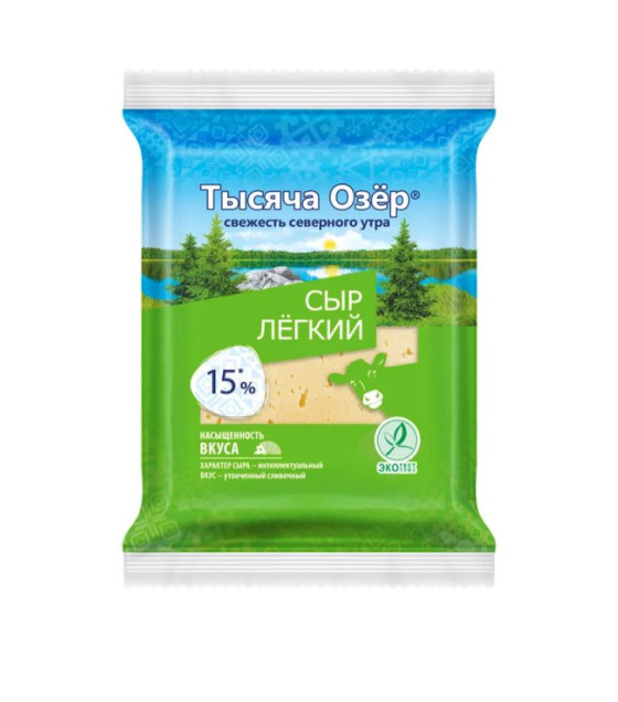 TYSACHA OZER Cheese "Light" 15% Piece Block - 200g (best before 27.02.25) 