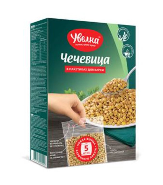 UVELKA Lentils in boiled bags (5x80g) - 400g (best before 30.12.25)
