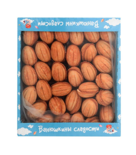 VANYUSHKINY SLADOSTI "Oreshki iz Detstva" Nut-Shaped Cookies with Condensed Milk - 500g (best before 25.05.26)