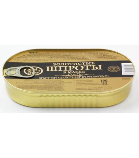 BEST TIME Smoked Zolotystye Sprats in Oil - 190g (best before 24.03.30)