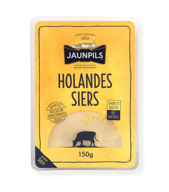 JAUNPILS Cheese "Holland" slices - 150g (best before 23.09.25)