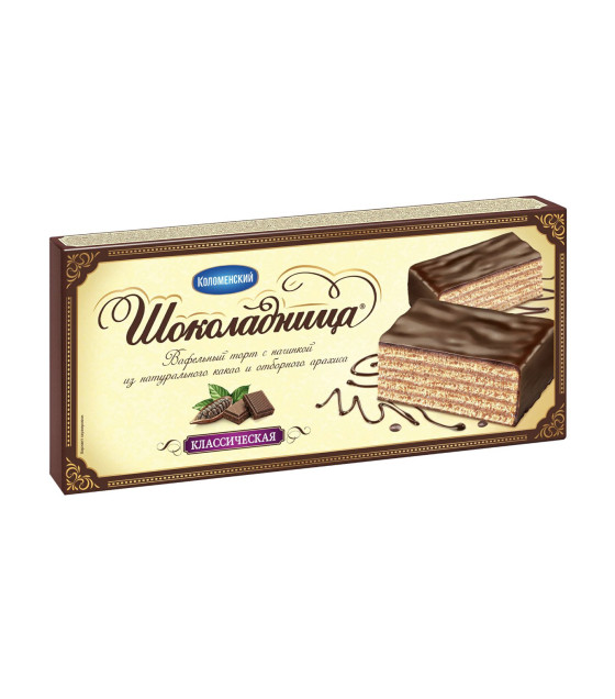 KOLOMENSKOYE Chocolatier Wafer Cake with Peanuts - 240g (best before 15.02.27)
