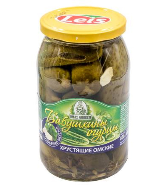 BABUSHKINY Crispy Omsk Pickled Cucumbers - 900g (best before 20.07.28)