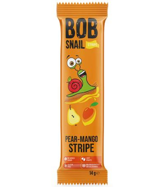BOB SNAIL Pear-mango fruit Stripes Gluten-free No Sugar - 14g (best before 28.11.25)