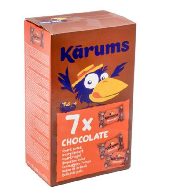 KARUMS Curd Cheese bar Chocolate in chocolate coating (7pcs pack) - 45g*7 (best before 22.08.25)