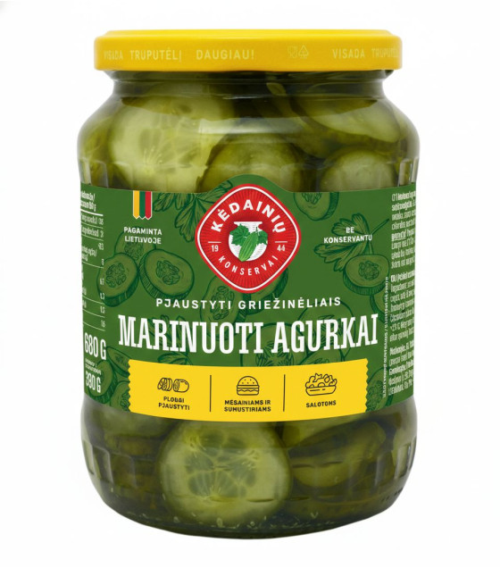 KEDAINIU Pickled Cucumbers Sliced - 680g (best before 27.03.27)