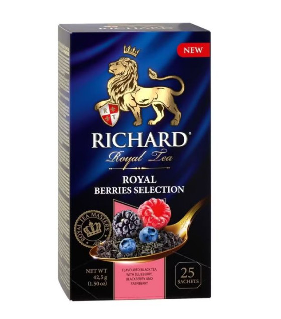 RICHARD Black Tea Royal Berries Selection in bags (2g x 25 pcs) - 50g (best before 20.11.26)