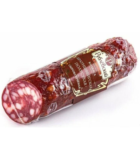 RUBLEVSKY Semi-dry Raw Smoked Sausage "Braunshweigskaya"- 200g (best before 09.11.25)