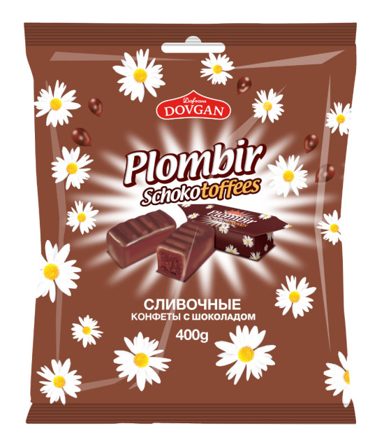 DOVGAN Plombir Toffees Chocolate - 400g (best before 02.03.26)