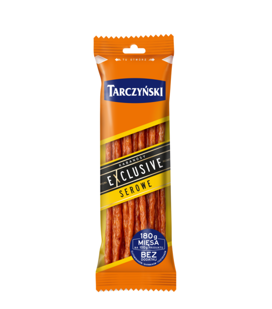 TARCZYNSKI Kabanos Exclusive Pork with Cheese Smoked Sausages - 105g (best before 16.08.25)