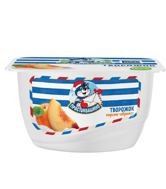 PROSTOKVASHINO Curd Peach-Apricot 3.6% - 130g (best before 17.05.25)