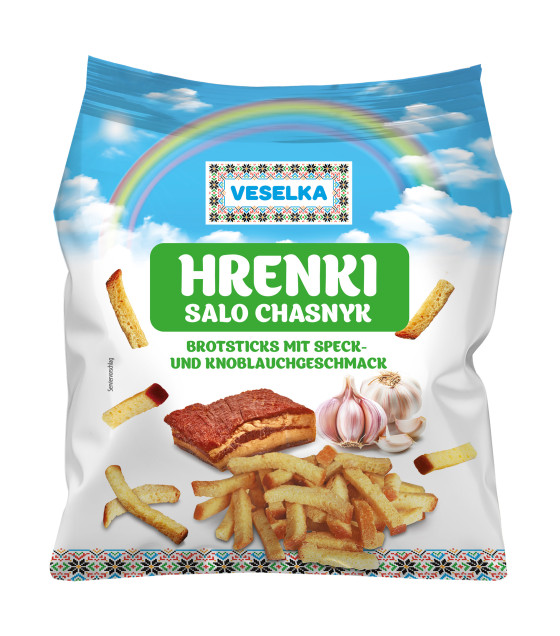 DOVGAN VESELKA Bread Sticks with Bacon & Garlic Flavor - 120g (best before 07.03.26)