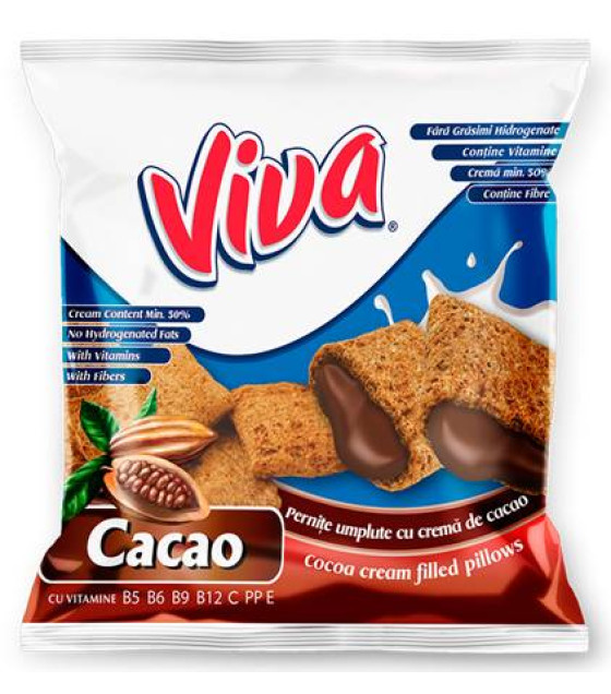 VIVA Crispy Pillows with Cocoa Cream - 100g (best before 14.09.26)