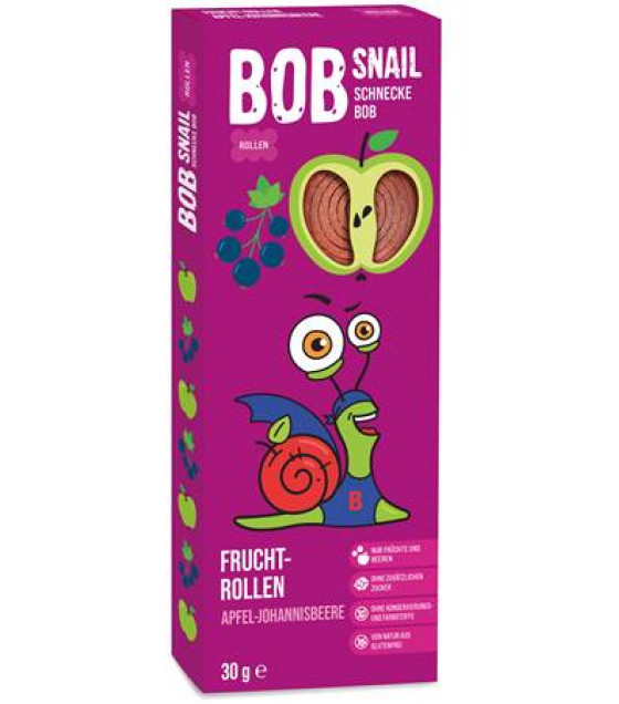 BOB SNAIL Apple-black currant Sweets No Sugar Roll - 30g (best before 24.11.25)
