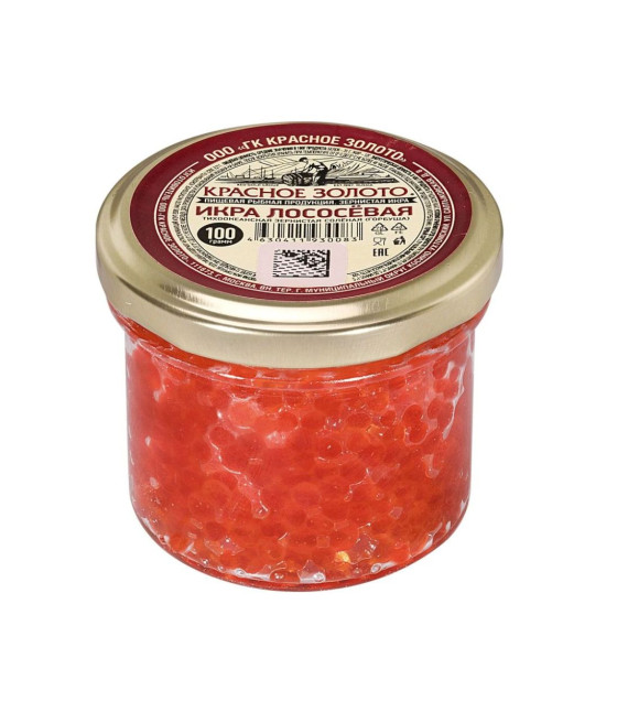 KRASNOE ZOLOTO Salmon Caviar (Gorbusha) - 100g (best before 26.06.26)