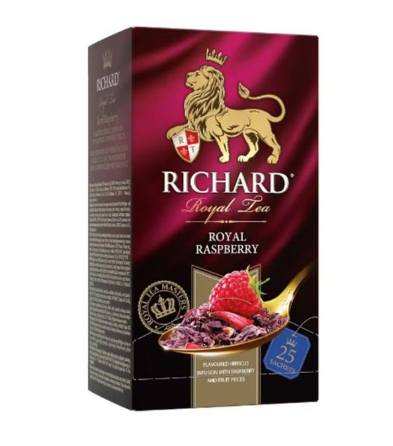 RICHARD Black Tea Royal Raspberry in bags (1.5g x 25 pcs) - 37,5g (best before 16.10.26)