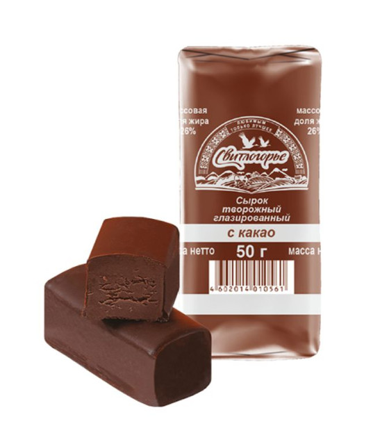 SVITLOGORIE Curd Cheese Bar Cocoa Glazed 26% - 50g (best before 01.01.25)