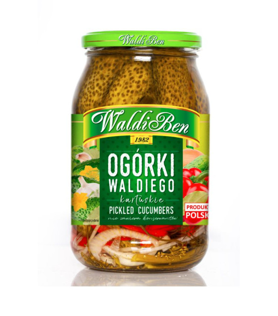WALDIBEN "Ogorki Kartuskie" Pickled Cucumbers - 840g (best before 20.07.27)