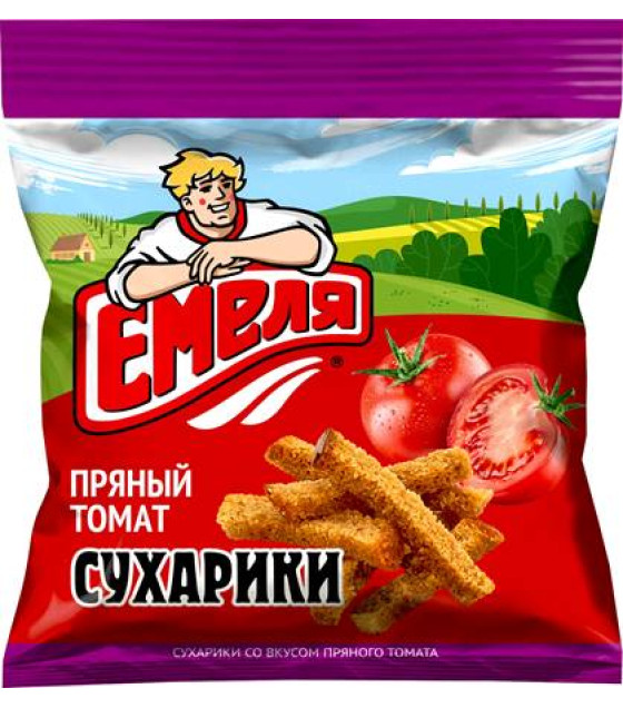 EMELA Bread Chips with Spicy Tomatoes Flavour - 40g (best before 20.11.24)