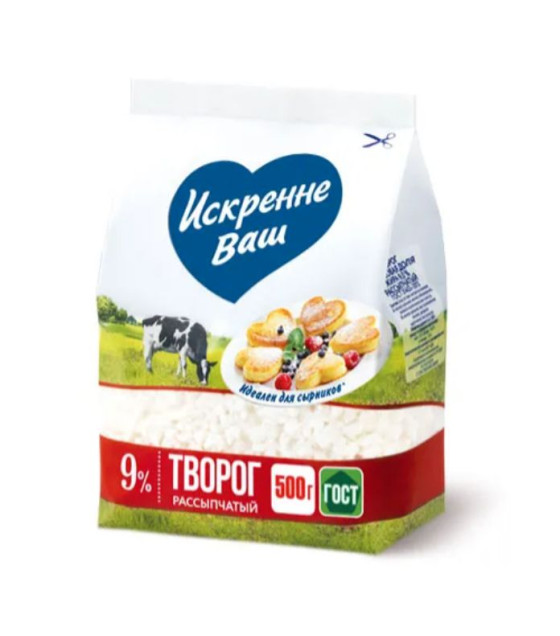 ISKRENNE VASH Cottage Cheese 9% fat - 500g (best before 04.04.26)