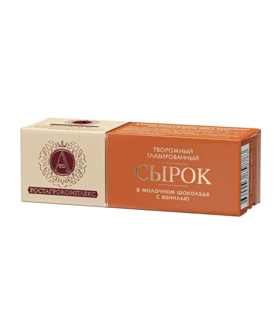 A.RostAgro Curd Cheese Bar Vanilla in Milk Chocolate Coating 26% - 50g (best before 08.01.25)