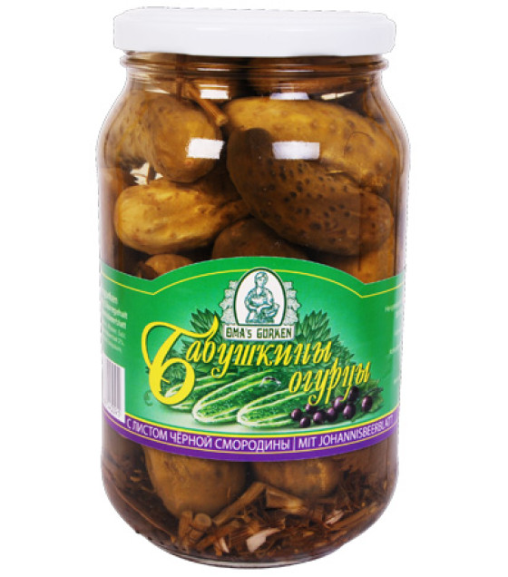 BABUSHKINY Pickled Cucumbers with Currant Leaf - 900g (best before 12.07.26)