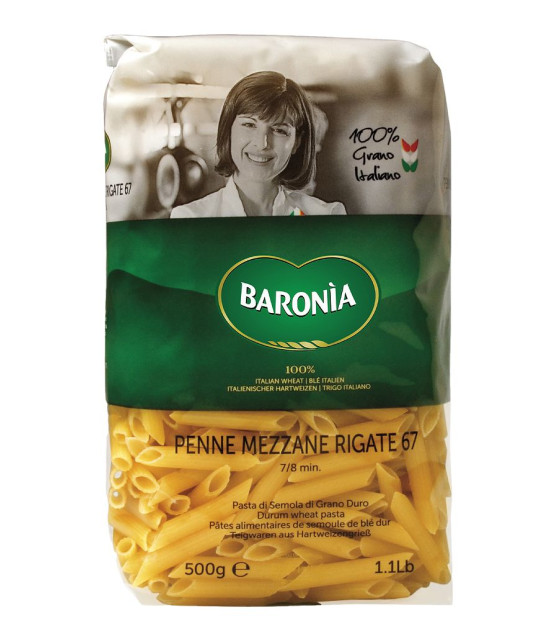 BARONIA Penne Mezzane Rigate (#67) - 500g (best before 12.06.26)