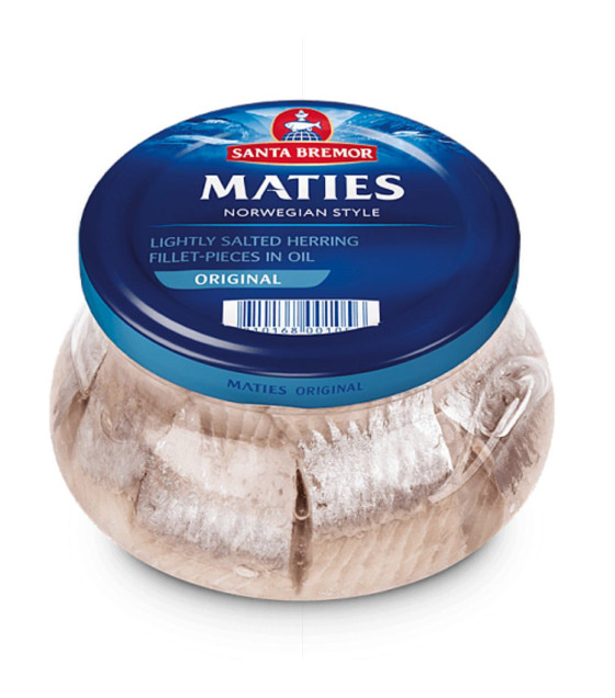 SB Herring Fillet Pieces "Matias" in oil "XXL" in Glass Jar - 250g (best before 28.04.25)