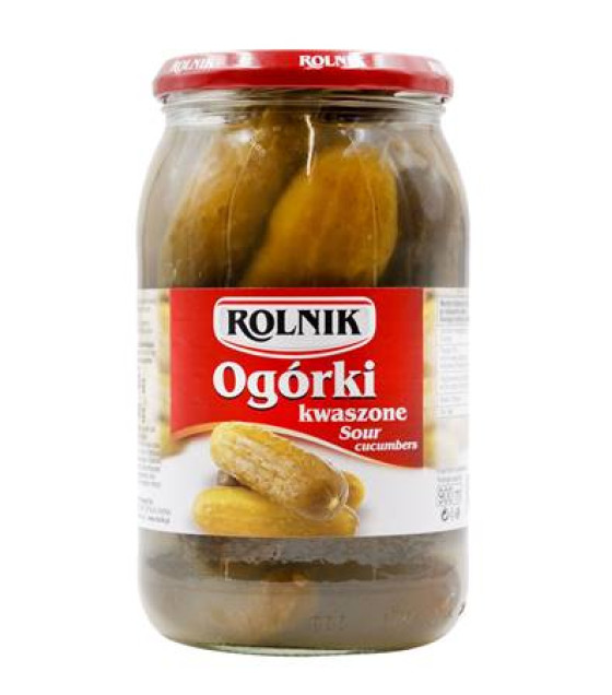 ROLNIK Pickled Sour Cucumbers (No Vinegar) - 900g (best before 03.11.26)