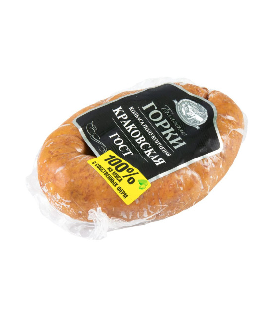 GORKI Sausage "Krakowskaya" semi-smoked - 350g (best before 24.02.26)