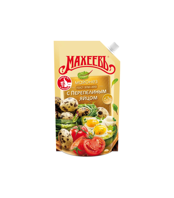 MAKHEEV Mayonnaise "With Quail Eggs" 67% - 380g (best before 24.04.25)