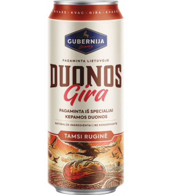 GUBERNIJA Bread Kvass Duonos Gira - 0.5 L/ DUONOS GIRA牌 克瓦斯 [俄羅斯黑麥芽清涼飲料] 0,5 l (best before 25.01.25)