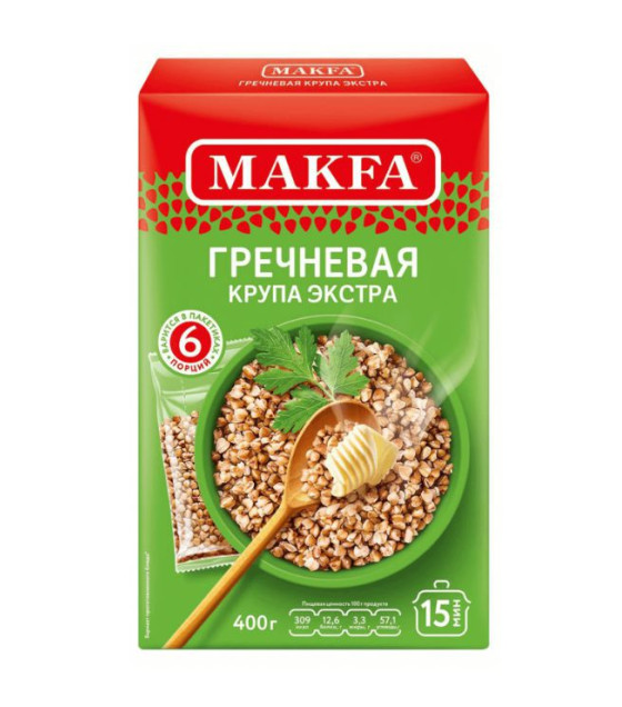 MAKFA Buckwheat in boiled bags - 400g (6x66.7g) (best before 20.01.26)