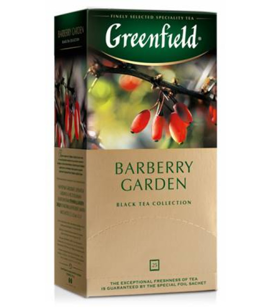 GREENFIELD Barberry Garden Black Tea (25x1,5g bags) - 37,5g (best before 30.08.25)