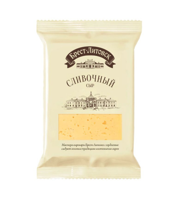 BREST LITOVSK Cheese "Creamy" 50% piece - 200g (best before 11.06.25)