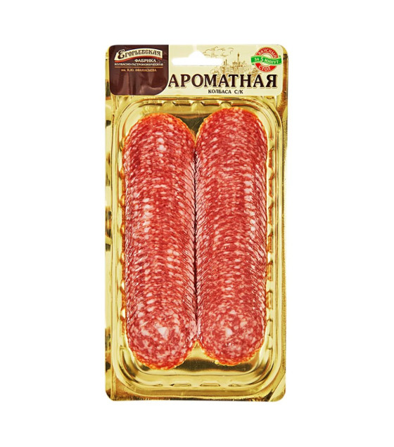 EGORYEVSKAYA Raw Cooked Sausage "Aromatnaya" Sliced - 100g (best before 28.05.25)