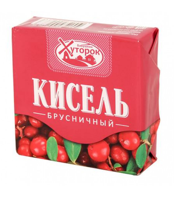BABUSHKIN HUTOROK Kissel Lingonberry "Brusnichny" (briquette) - 180g (best before 08.07.26)