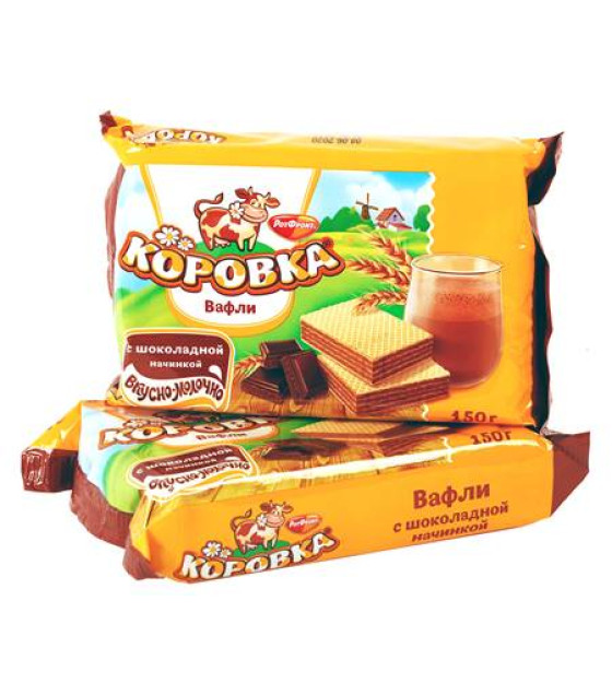 Waffles "Korowka" with chocolate taste - 150g (best before 19.12.25)