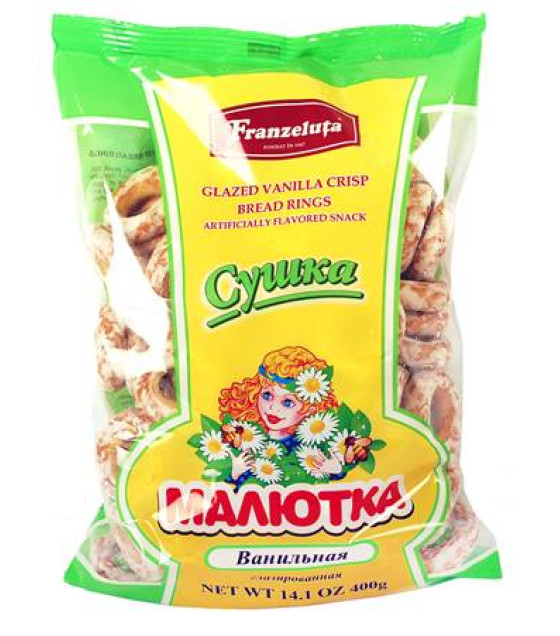 FRANZELUTA Vanilla Mini Crisp Bagels "Malutka" coated with sugar - 400g (best before 25.03.25)