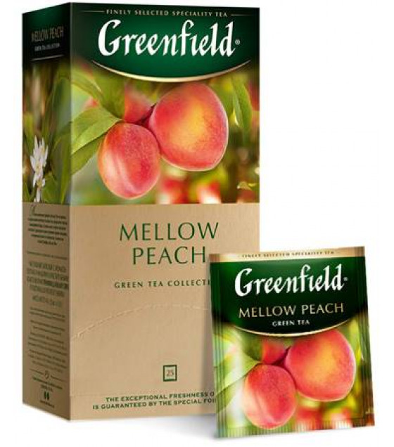 GREENFIELD Mellow Peach Green Tea (25x1,8g bags) - 45g (best before 30.12.24)