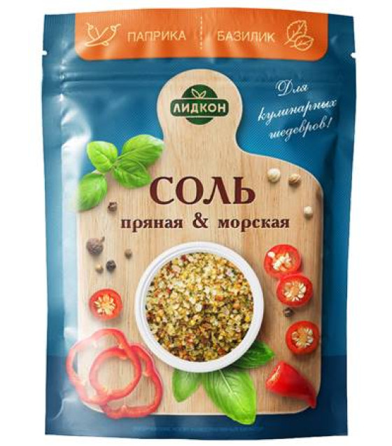 LIDKON Spicy sea salt "Paprika and Basil" - 150g (best before 09.02.25)