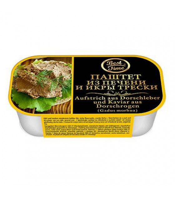 BEST TIME Cod Liver and  Cod Roe Spread - 120g (best before 16.12.25)