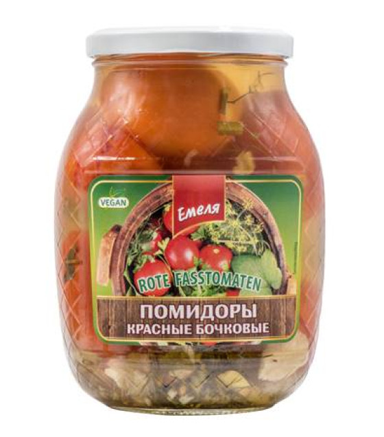 EMELA Pickled Red Tomatoes "Bochkovye" - 900g (best before 05.10.26)