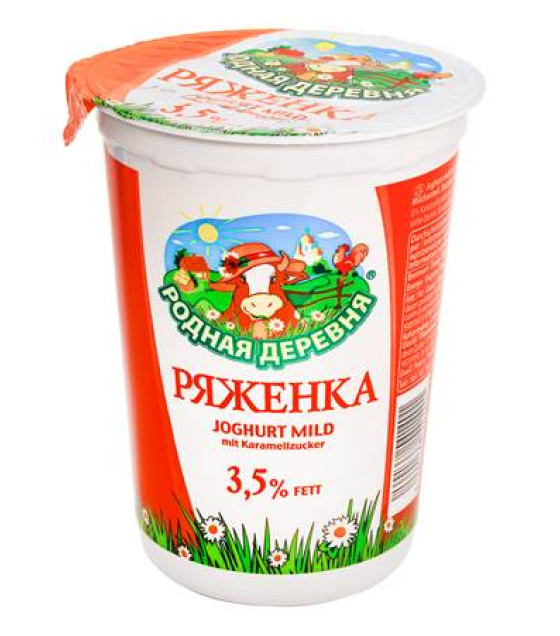 RODNAYA DEREVNYA Ryazhenka 3,5% fat - 500g (best before 22.06.25)