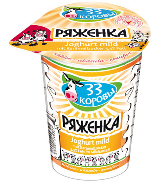 33 KOROVY Ryazhenka 3,5% fat - 500g (best before 03.10.24)