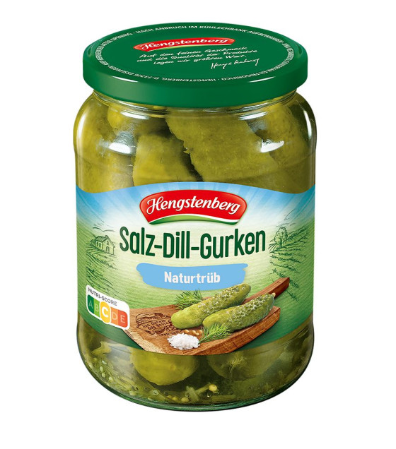 HENGSTENBERG Dill Gherkins Salted, Germany (no vinegar) - 720g (best before 25.09.25)